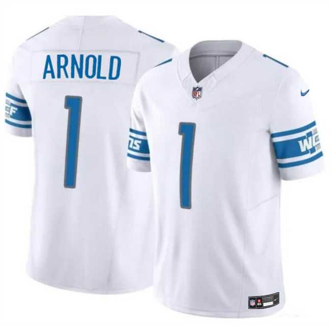 Youth Detroit Lions #1 Terrion Arnold White 2024 Draft F.U.S.E. Vapor Untouchable Limited Stitched Jersey Dzhi